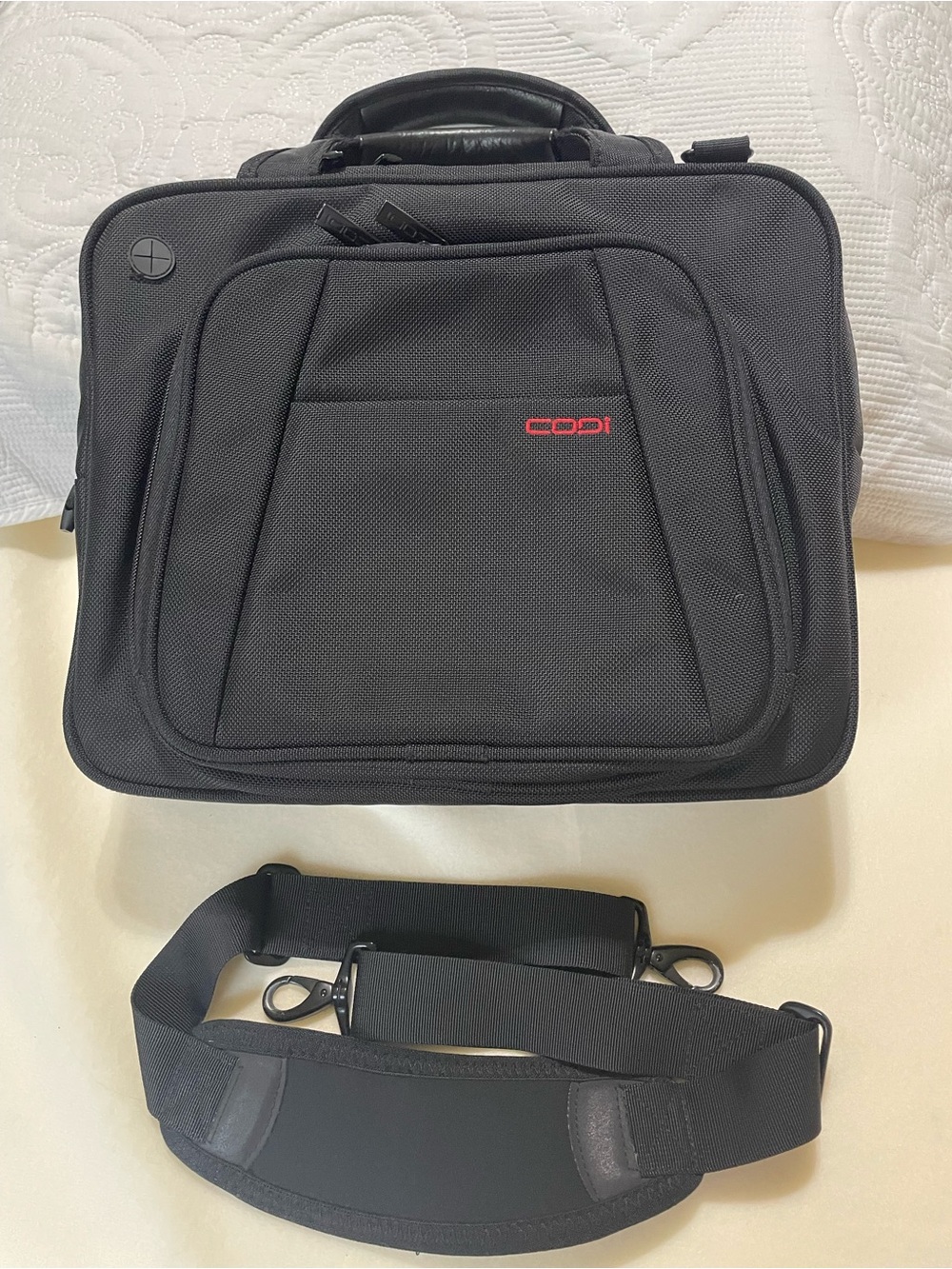 Black Codi Laptop Business School Briefcase Bag Black with Shoulder Strap